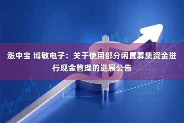 涨中宝 博敏电子：关于使用部分闲置募集资金进行现金管理的进展公告